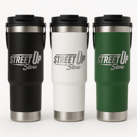 Copo Térmico 890ml Inox Personalizado com Tampa – Super Capacidade para Bebidas Geladas e Quentes