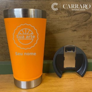Kit copo termico 473ml PERSONALIZADOS (frente e verso)