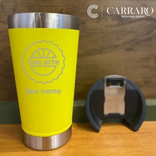 Kit copo termico 473ml PERSONALIZADOS (frente e verso)