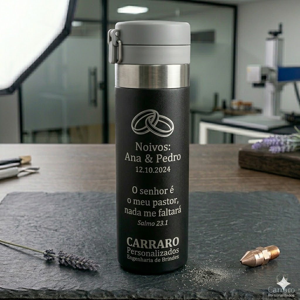Kit Garrafas Térmicas 800 ml  — Elegância, durabilidade e personalização premium!