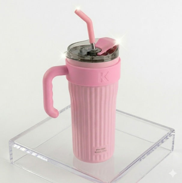 Copo Térmico 800ml Com Alça e Canudo Personalizado a laser com  Nome