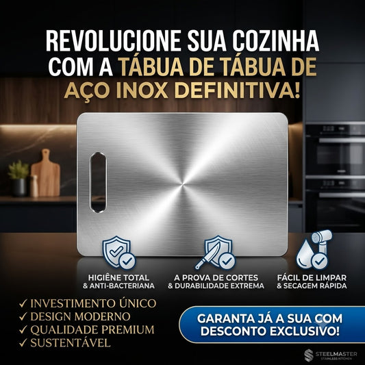 Tábua De Carne Inox 304 Premium Personalizada A Laser Dia Dos Pais Tábua De Corte Higiênica Não Acumula Bactérias
