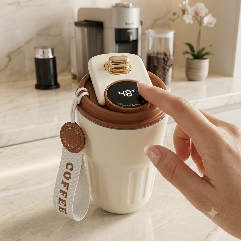 Copo Térmico Inteligente Premium 500ml - Personalizado a Laser