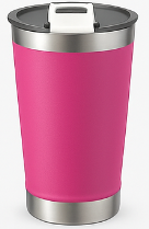 Kit Copos Térmicos 473ml Inox Lisos com Tampa – Bebidas Geladas e Quentes