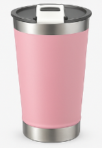 Kit Copos Térmicos 473ml Inox Lisos com Tampa – Bebidas Geladas e Quentes