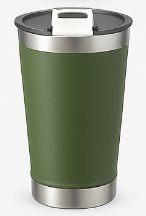 Kit Copos Térmicos 473ml Inox Lisos com Tampa – Bebidas Geladas e Quentes