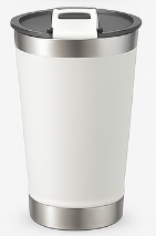 Kit Copos Térmicos 473ml Inox Lisos com Tampa – Bebidas Geladas e Quentes