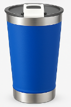 Kit Copos Térmicos 473ml Inox Lisos com Tampa – Bebidas Geladas e Quentes