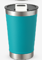 Kit Copos Térmicos 473ml Inox Lisos com Tampa – Bebidas Geladas e Quentes