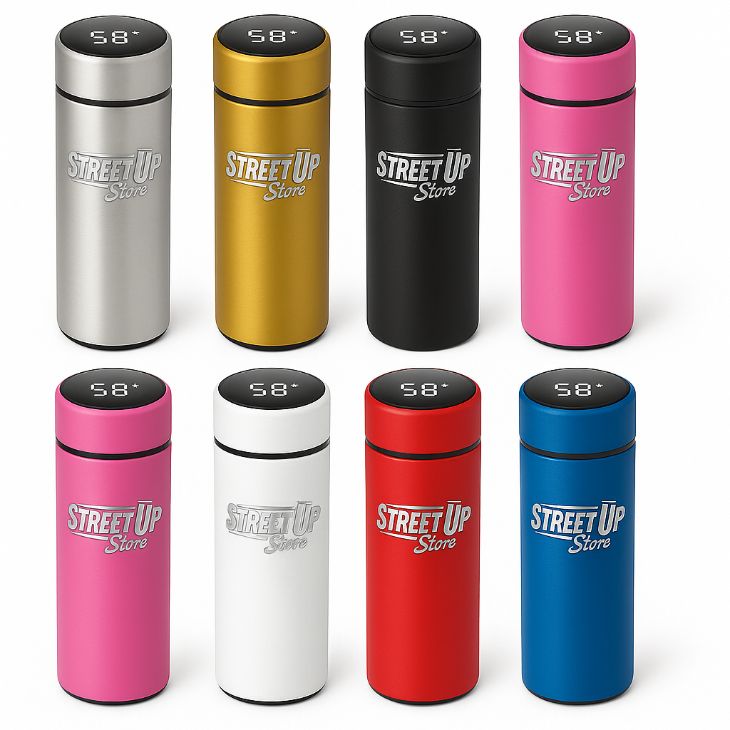 KIT Garrafa Térmica 500ml Inox Personalizado com Tampa – Ideal para Cerveja, Café, Drinks, Chimarrão e Tereré