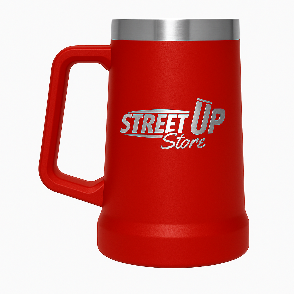 Copo Térmico Jarra 1200 ml Inox com Alça e Gravação Cromada STREET UP Store