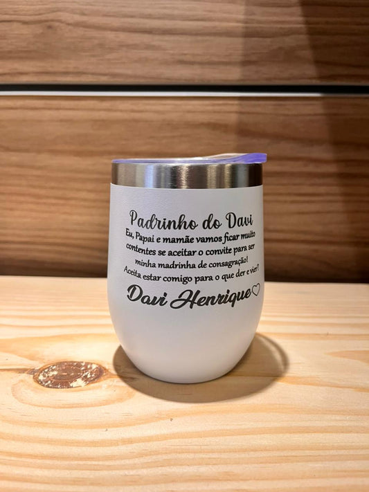 Cuia térmica 360ml PERSONALIZADA! ( frente e verso)