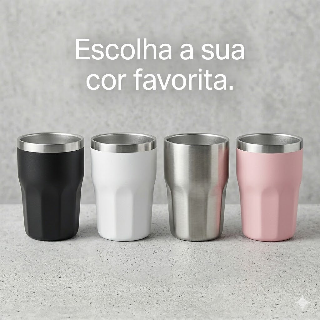 Copo Térmico Diamante 384ml Personalizado Nome Logo Laser