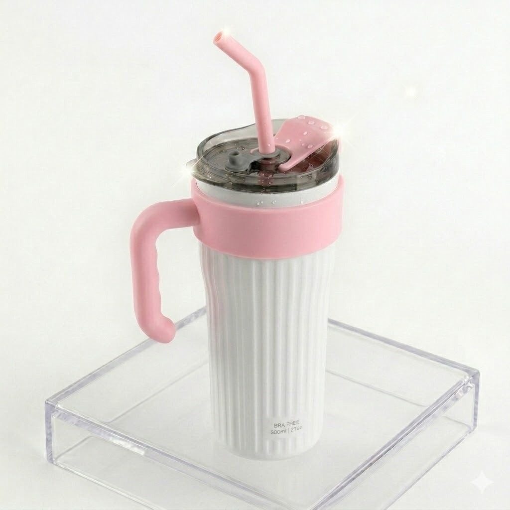 Copo Térmico 800ml Com Alça e Canudo Personalizado a laser com  Nome