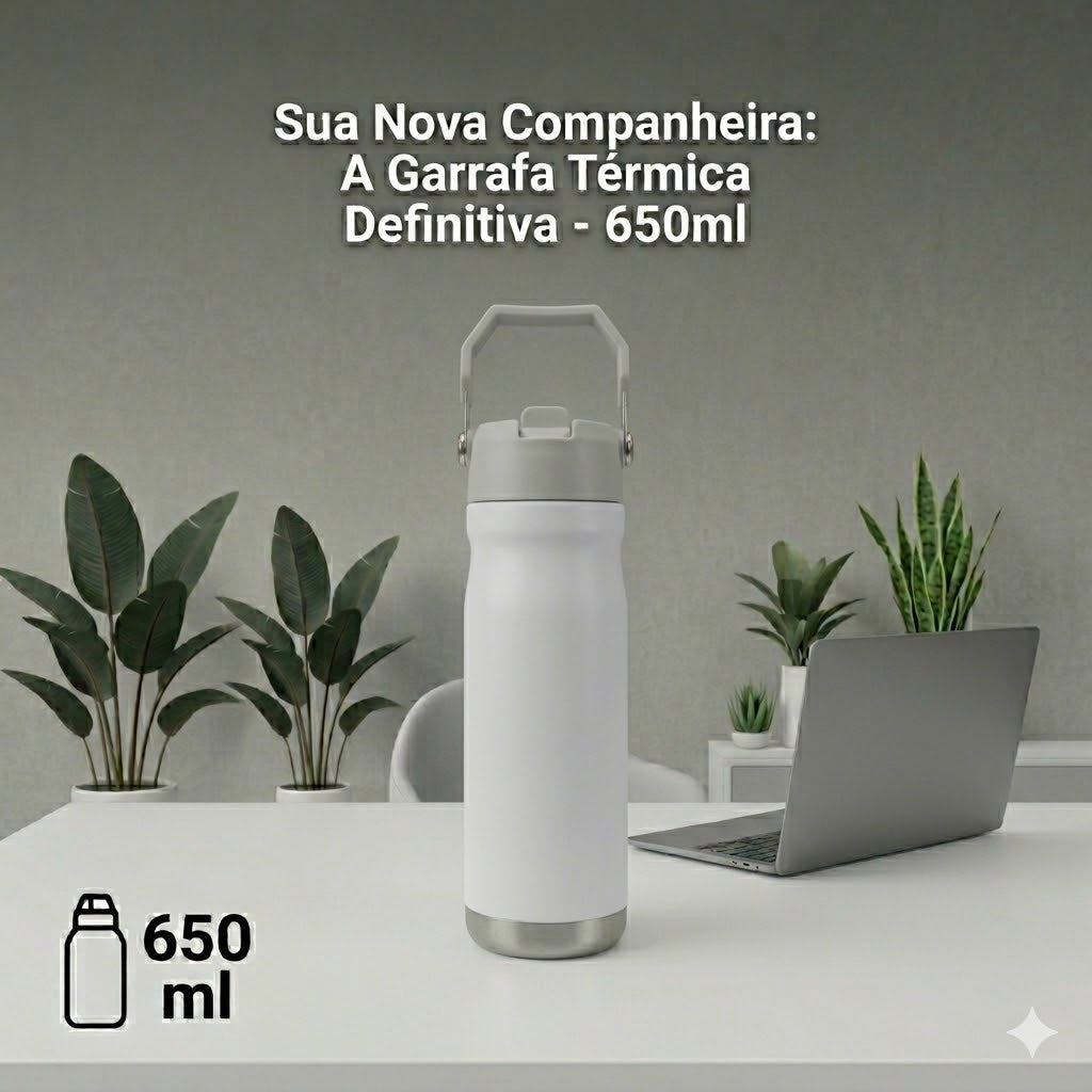Garrafa Térmica 650ml Personalizada Gravação Laser Academia