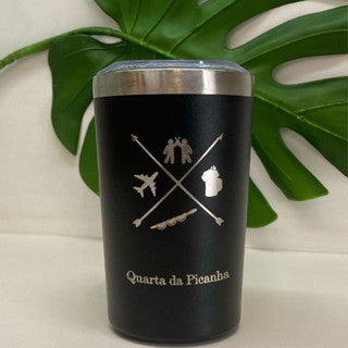 KIt 20 copos térmicos de 360ml com personalização - frente e verso