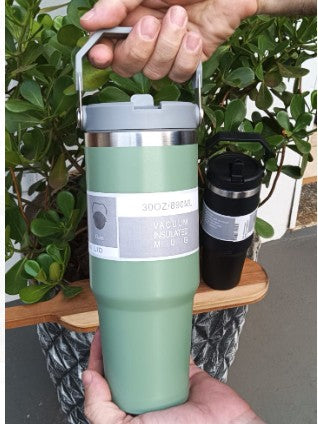 Garrafa térmica 890ml copo de carro portátil copo térmico de aço inoxidável