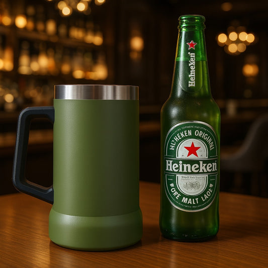 Caneca térmica de cerveja com alça de Inox 710ml