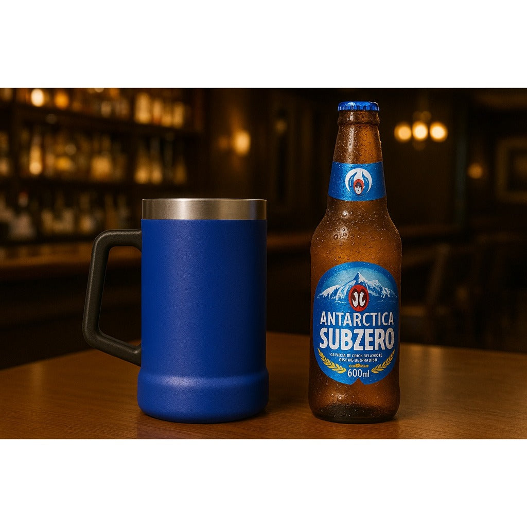 Caneca térmica de cerveja com alça de Inox 710ml