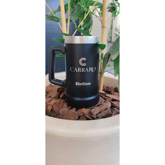 Caneca térmica de cerveja com alça de Inox 710ml PERSONALIZADO