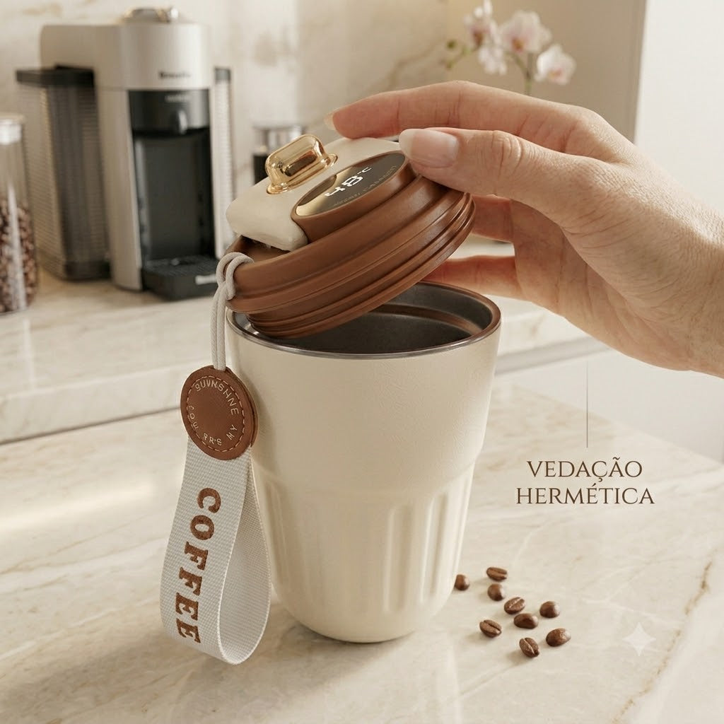 Copo Térmico Inteligente Premium 500ml - Personalizado a Laser