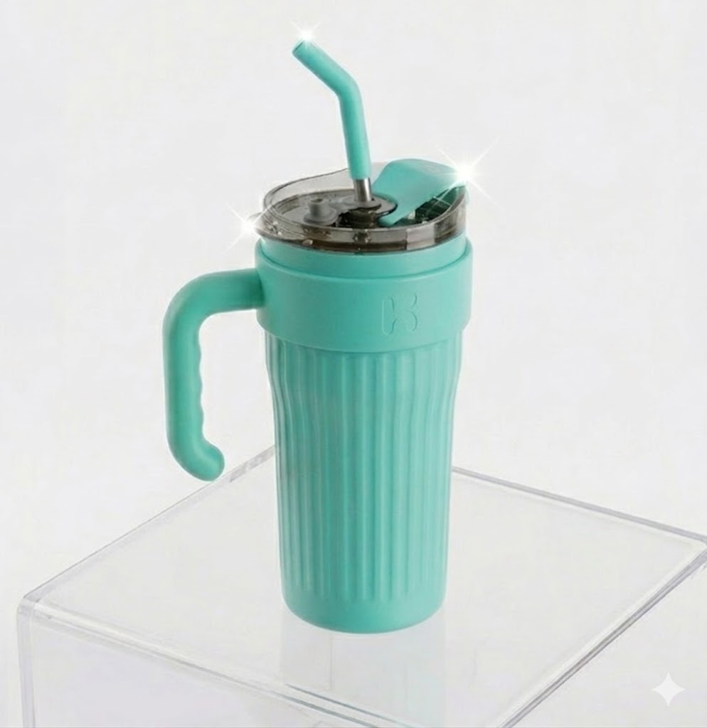 Copo Térmico 800ml Com Alça e Canudo Personalizado a laser com  Nome