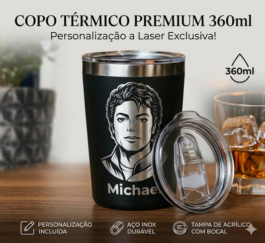 Copo Térmico 360mL PERSONALIZADO frente e verso!