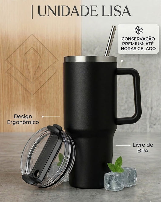 Copo Térmico com Alça 1200 ml – Liso, Premium e Elegante
